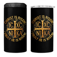 Orthodox Easter Christian 4 in 1 Can Cooler Tumbler Christ Is Risen He Is Risen Greek NIKA Cross