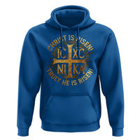 Orthodox Easter Christian Hoodie Christ Is Risen He Is Risen Greek NIKA Cross