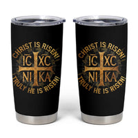 Orthodox Easter Christian Tumbler Cup Christ Is Risen He Is Risen Greek NIKA Cross