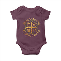 Orthodox Easter Christian Baby Onesie Christ Is Risen Truly He Is Risen NIKA Cross