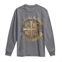 Orthodox Easter Christian Long Sleeve Shirt Christ Is Risen Truly He Is Risen NIKA Cross