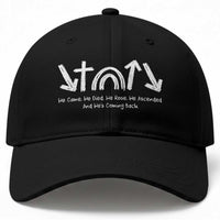 Christian Easter Baseball Cap He Came He Died He Rose He Ascended And He Is Coming Back