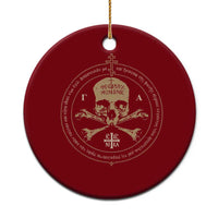 Eastern Orthodox Cross Skull IC XC Nika Jesus Church Ceramic Ornament