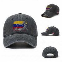 Venezuela Baseball Batter Venezuelan Sport Fan Washed Cotton Baseball Cap