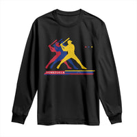 Baseball Venezuela Sport Fan Venezuelan Flag Batter Player Long Sleeve Shirt