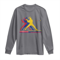 Baseball Venezuela Sport Fan Venezuelan Flag Batter Player Long Sleeve Shirt