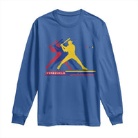 Baseball Venezuela Sport Fan Venezuelan Flag Batter Player Long Sleeve Shirt
