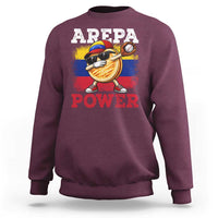 Funny Arepa Power Venezuela Baseball Lover Sweatshirt Cute Dabbing Arepa
