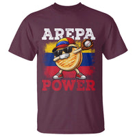 Funny Arepa Power Venezuela Baseball Lover T Shirt Cute Dabbing Arepa