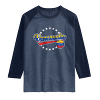 Venezuela Baseball Jersey Venezuelan Sport Fan Raglan Shirt