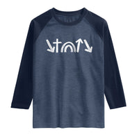 Christian Easter Raglan Shirt 5 Gospel Symbols He Came Died Rose Ascended Jesus