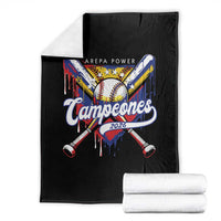 Venezuela Campeones Baseball Championship 2026 Throw Blanket Home Plate Drip