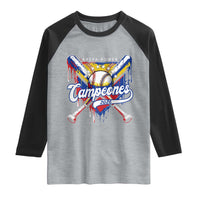 Venezuela Campeones Baseball Championship 2026 Raglan Shirt Home Plate Drip