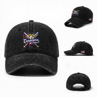 Venezuela Campeones Baseball Championship 2026 Washed Cotton Baseball Cap Home Plate Drip