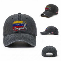 Venezuela Campeones Del Mundo Baseball Championship Washed Cotton Baseball Cap