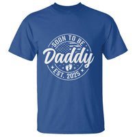 Funny Promoted To Daddy 2025 T Shirt Newborn Vintage American Flag Baby Footprint