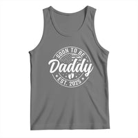 Funny Promoted To Daddy 2025 Tank Top Newborn Vintage American Flag Baby Footprint