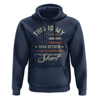 Funny Semi Retirement Hoodie This Is My Semi Retired Slogan Pun American Flag