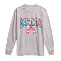 Funny American Patriotic Mama Coquette Long Sleeve Shirt 4th Of July Mother's Day
