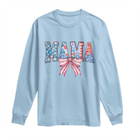 Funny American Patriotic Mama Coquette Long Sleeve Shirt 4th Of July Mother's Day