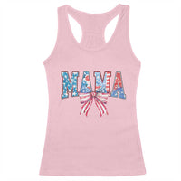 Funny American Patriotic Mama Coquette Racerback Tank Top 4th Of July Mother's Day