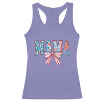 Funny American Patriotic Mama Coquette Racerback Tank Top 4th Of July Mother's Day