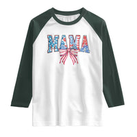 Funny American Patriotic Mama Coquette Raglan Shirt 4th Of July Mother's Day