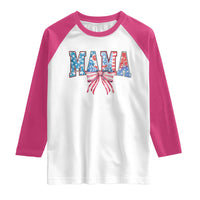 Funny American Patriotic Mama Coquette Raglan Shirt 4th Of July Mother's Day