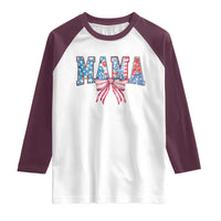 Funny American Patriotic Mama Coquette Raglan Shirt 4th Of July Mother's Day