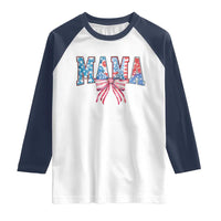 Funny American Patriotic Mama Coquette Raglan Shirt 4th Of July Mother's Day
