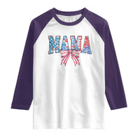 Funny American Patriotic Mama Coquette Raglan Shirt 4th Of July Mother's Day