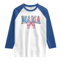 Funny American Patriotic Mama Coquette Raglan Shirt 4th Of July Mother's Day