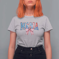 Funny American Patriotic Mama Coquette T Shirt For Women 4th Of July Mother's Day