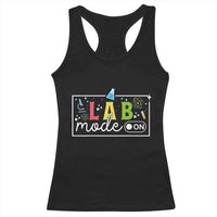 Funny Laboratory Scientist Racerback Tank Top Lab Mode On Chemistry Medical