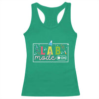 Funny Laboratory Scientist Racerback Tank Top Lab Mode On Chemistry Medical