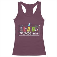 Funny Laboratory Scientist Racerback Tank Top Lab Mode On Chemistry Medical