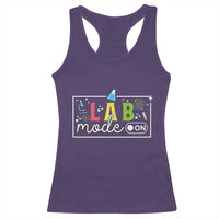 Funny Laboratory Scientist Racerback Tank Top Lab Mode On Chemistry Medical