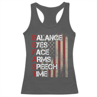 Stroke Awareness Racerback Tank Top BEFAST Stroke Symptoms Vintage American Flag