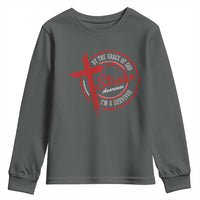 By The Grace Of God I'm A Survivor Stroke Awareness Youth Sweatshirt