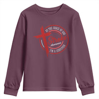 By The Grace Of God I'm A Survivor Stroke Awareness Youth Sweatshirt