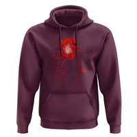 Sunflower Stroke Awareness Red Ribbon Hoodie