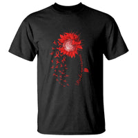 Sunflower Stroke Awareness Red Ribbon T Shirt