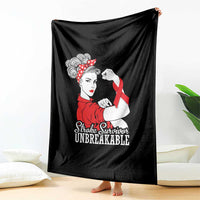 Stroke Survivor Unbreakable Throw Blanket Stroke Awareness Gift