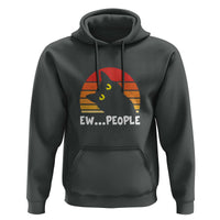 Funny Black Cat Hoodie Eww People Vintage Retro Kitten - Wonder Print Shop