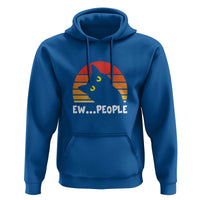 Funny Black Cat Hoodie Eww People Vintage Retro Kitten - Wonder Print Shop