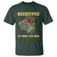 Funny Beekeeper T Shirt If I Run You Run Honey Bee Guy Apiarist - Wonder Print Shop