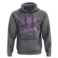 80s Vintage Style Hoodie Cocktails And Dreams Neon Sign Summer Vibe - Wonder Print Shop