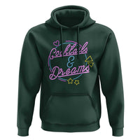 80s Vintage Style Hoodie Cocktails And Dreams Neon Sign Summer Vibe - Wonder Print Shop