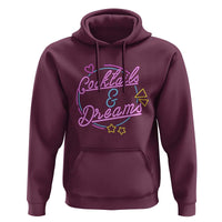 80s Vintage Style Hoodie Cocktails And Dreams Neon Sign Summer Vibe - Wonder Print Shop