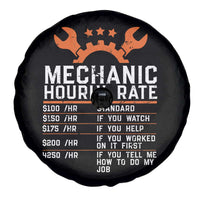 Funny Mechanic Hourly Rate Auto Car Mechanic Labor Rates Spare Tire Cover - Wonder Print Shop